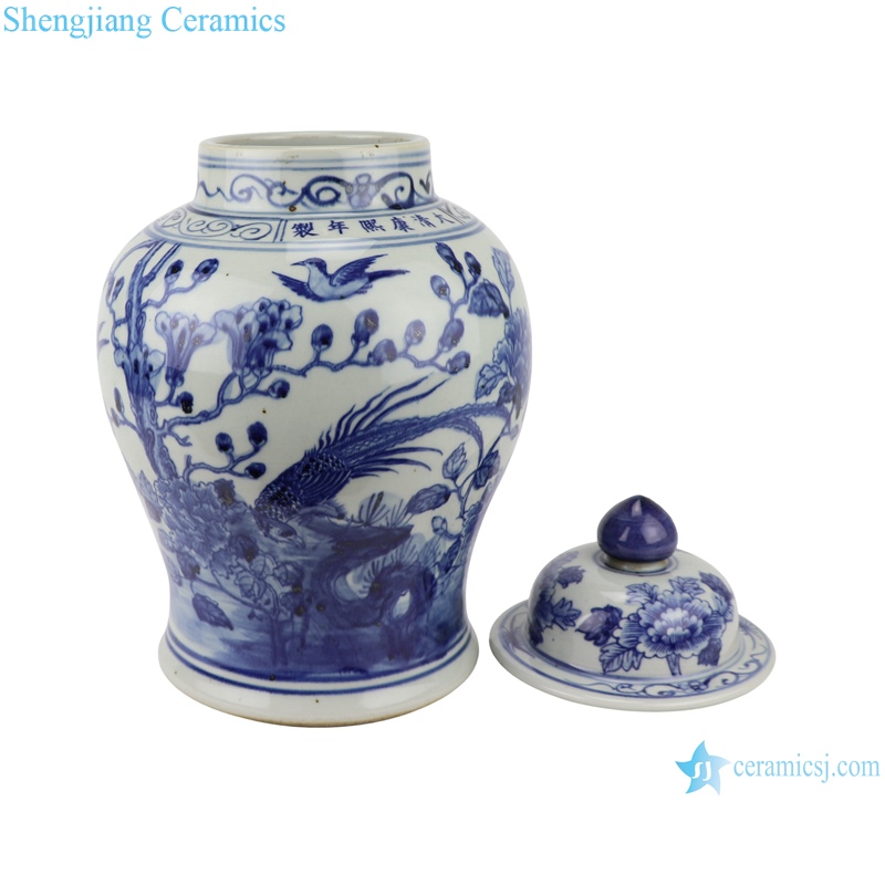 RZSC07 Jingdezhen blue and white ceramic ginger jar for home decoration
