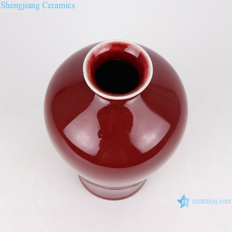 RZSK01 red glaze small vase
