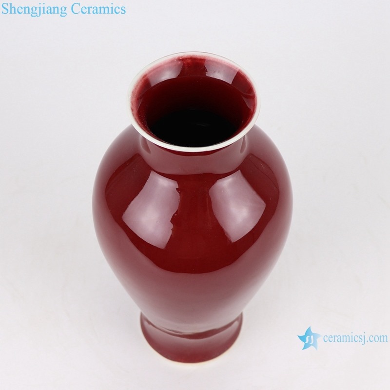 RZSK03 red glaze fishtail vase