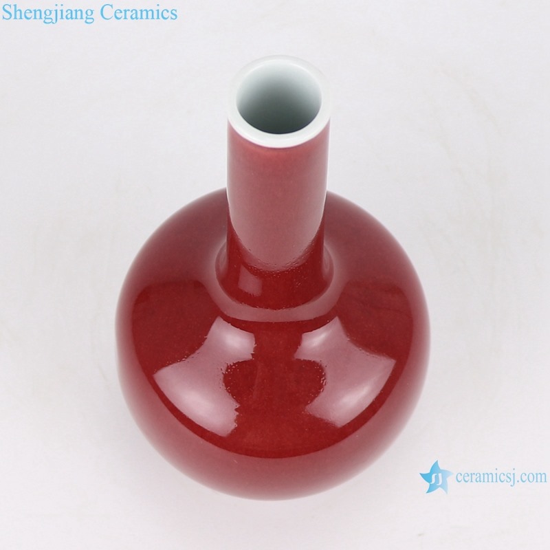 RZSK05 red glaze globular vase