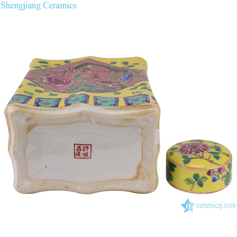 RZFA15-B_ Jingdezhen porcelain vase hand-painted engraving antique pastel general ceramic jar decoration