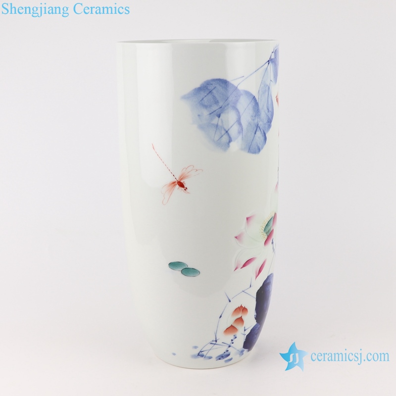 RZNP17 Color carved lotus umbrella stand ceramic vase