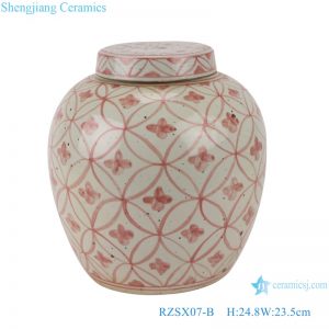 RZSX07-B Alum copper money grain tea jar ceramic storage jar