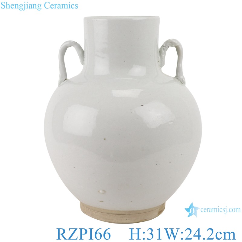 White amphora bucket porcelain vase jar decoration