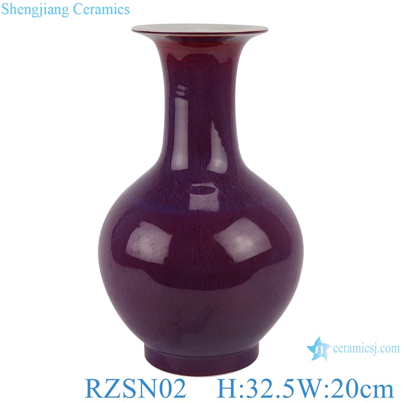  Lang red glaze kiln glaze blue vase for decoration