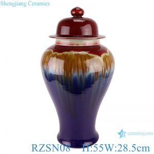 RZSN08 Lang red glaze kiln blue ginger pots
