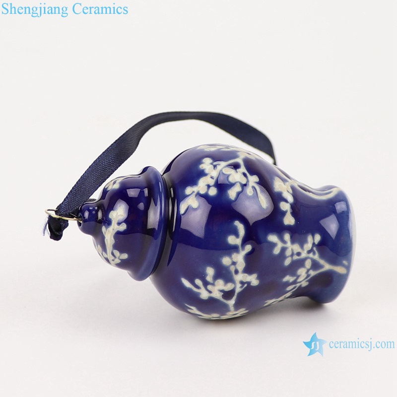 Blue&white ice plum small porcelain general jar pendant