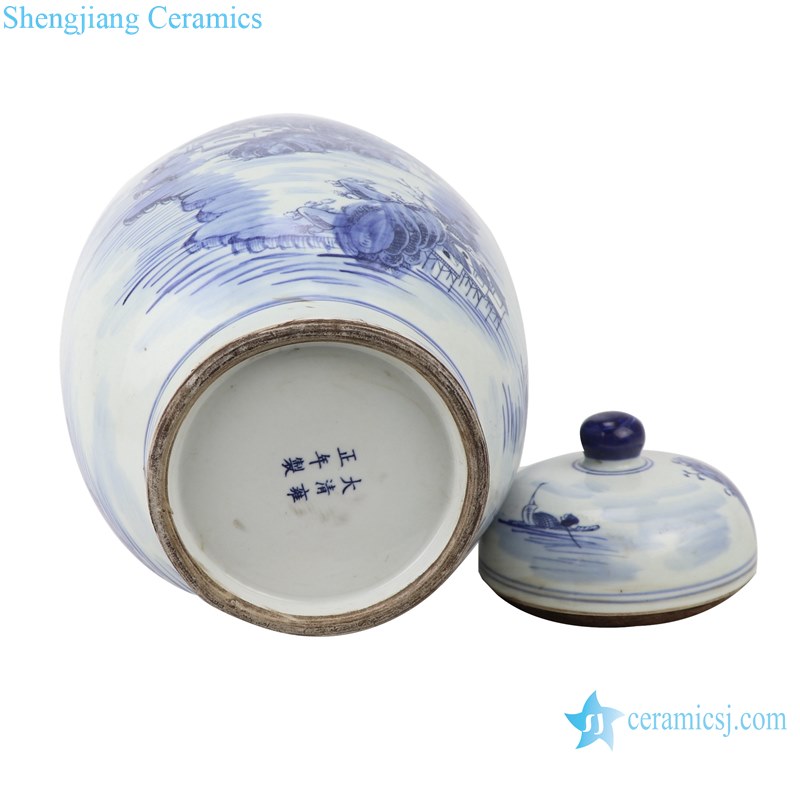 Blue&white porcelain landscape design ginger jars