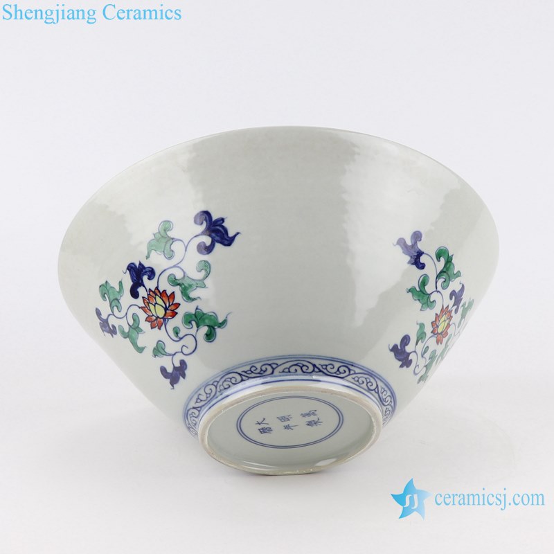 RZSZ05 Antique Phoenix Dragon Design open window winding leaf Colorful Porcelain Bowl