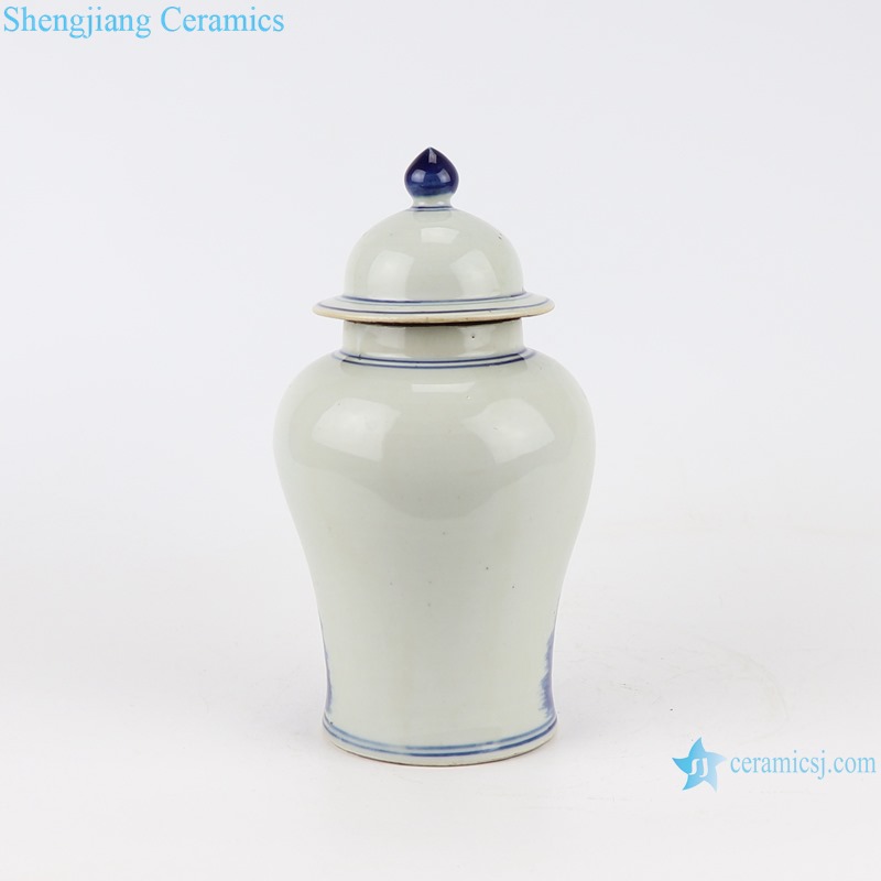 RZGC19-A-L Blue and white Porcelain Animal Dragon Landscape Character Ancestor Lidded Jar Storage container