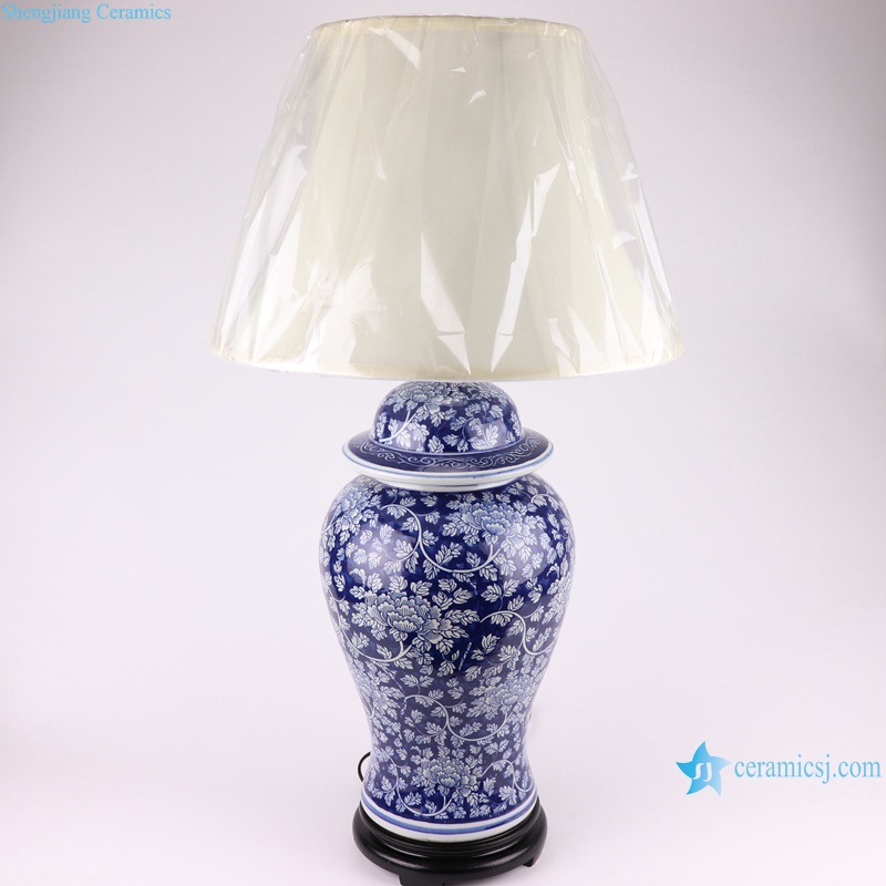 DS115-RZSI27 Blue and white Porcelain Plum Table lamps Ginger Jars Table Ceramic reading lamps