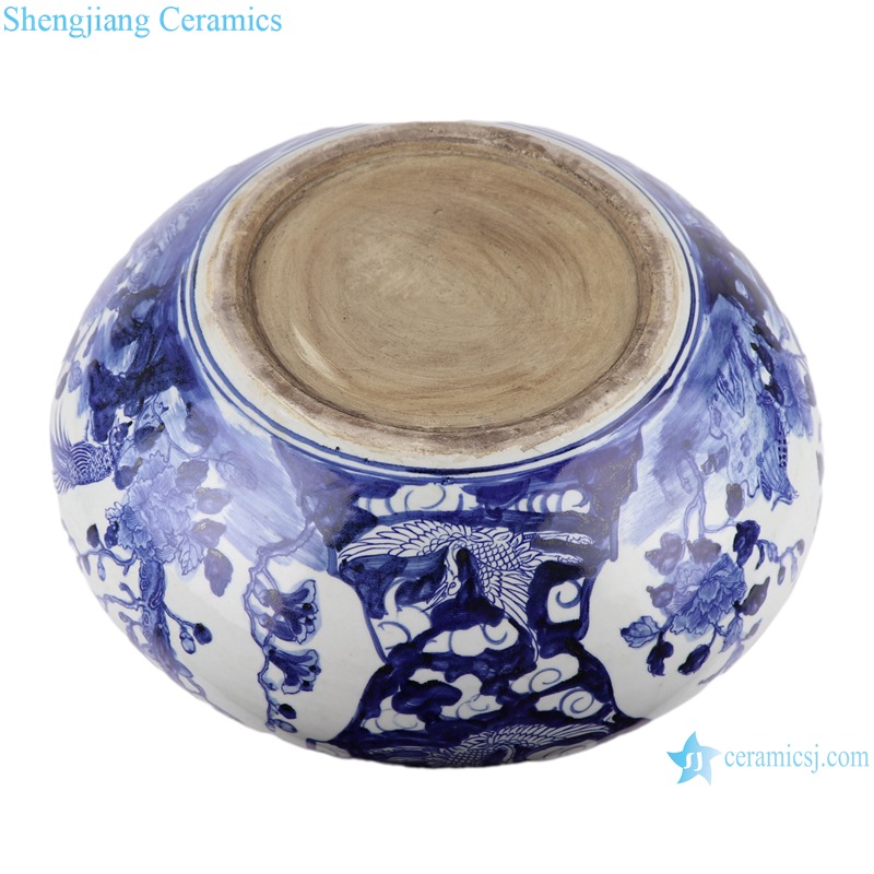 RZSC27 Blue and white flower and bird Design Porcelain bowl Ceramic Pot
