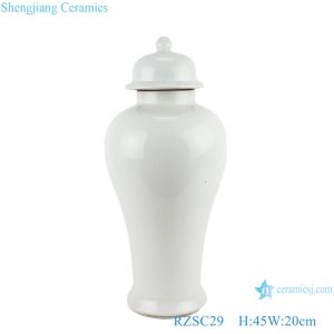 RZSC29 Glaze pure white Solid Color Porcelain Storage Pot handmade ceramic ginger jars decoration