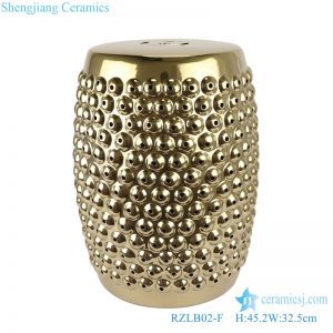 RZLB02-F Jingdezhen gold plating bubble pattern porcelain stool