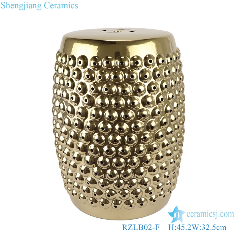RZLB02-F Jingdezhen gold plating bubble pattern porcelain stool