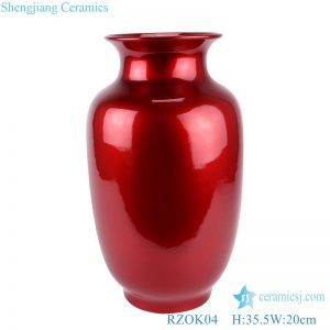 RZOK04 pure red ceramic vase