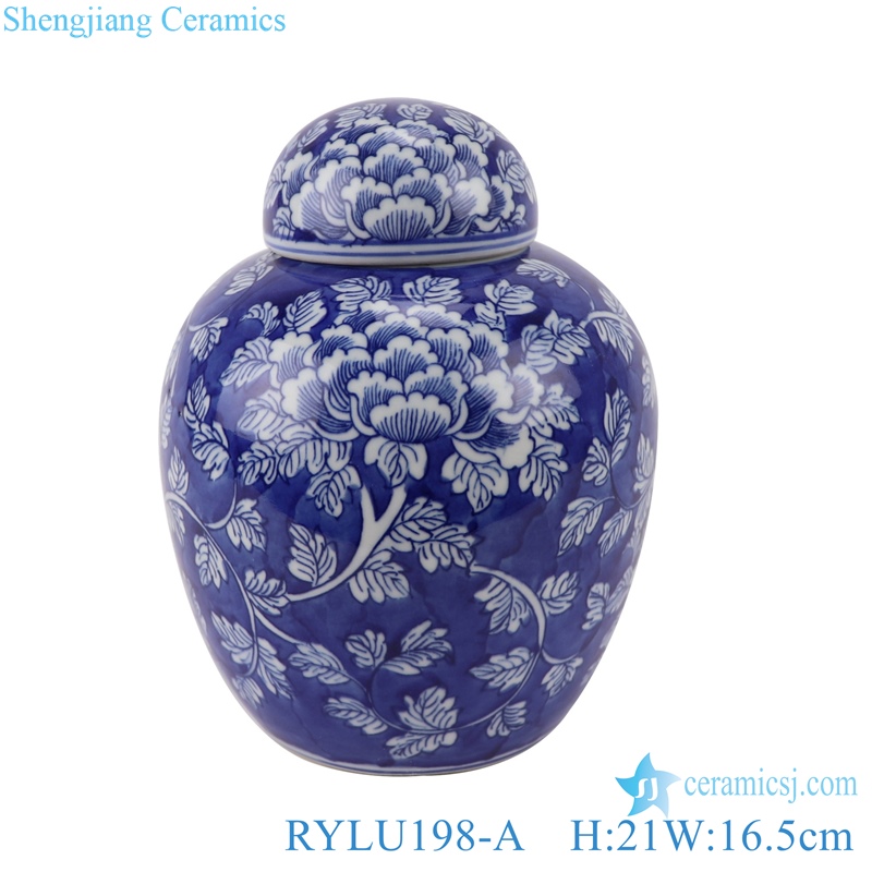 RYLU198-A-B-C-D hand painted blue and white ceramic tea jars