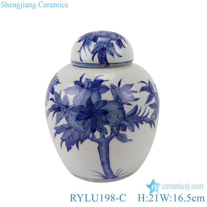 RYLU198-A-B-C-D Blue and white ceramic tea jars