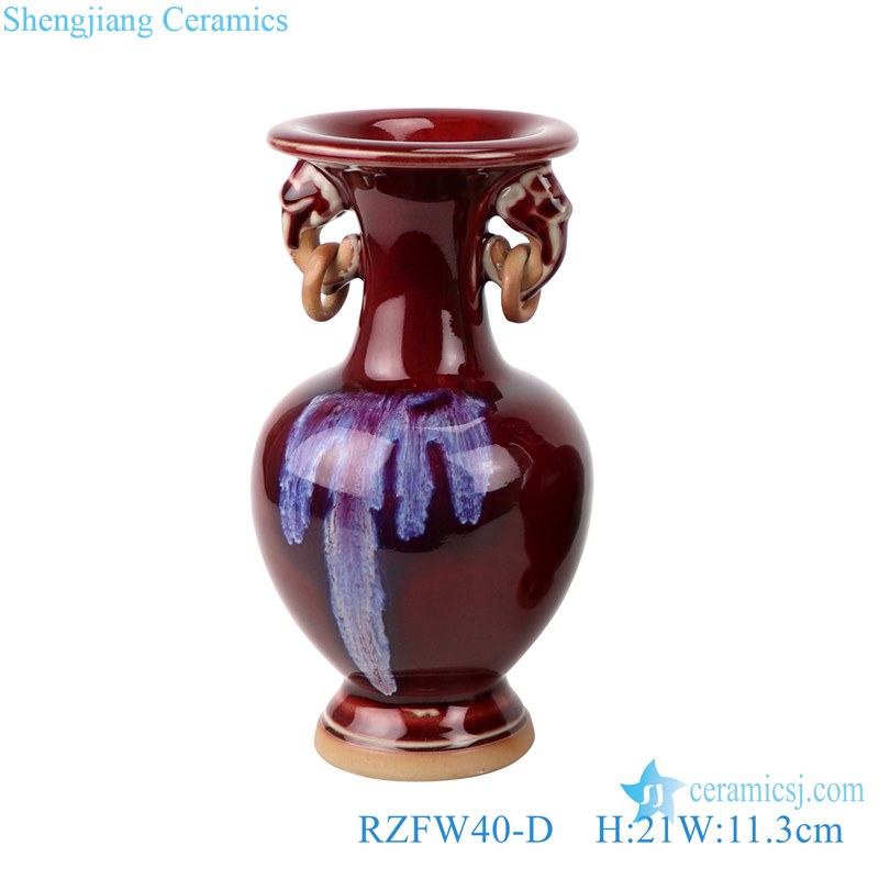 RZFW40-A-B-C-D Color glazed jun porcelain vase