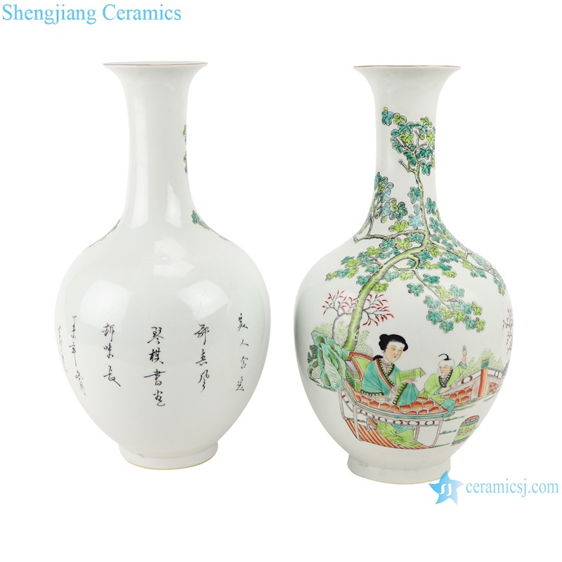 RZSY08 famille rose figure pattern porcelain vase