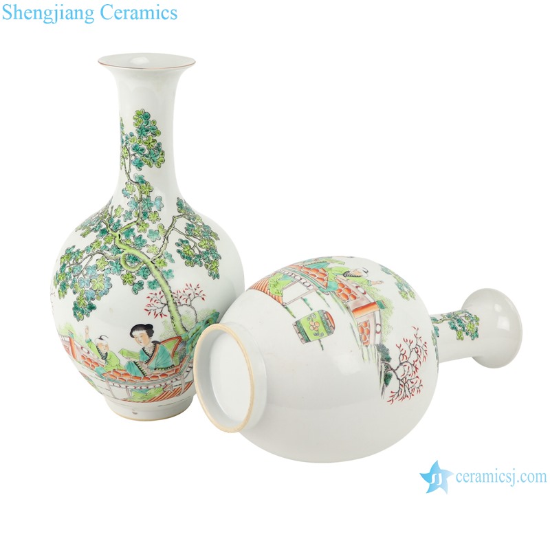 RZSY08 famille rose figure pattern porcelain vase