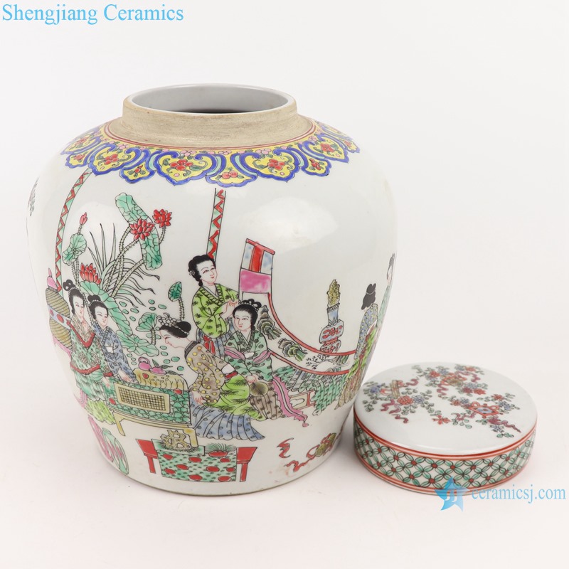 RZSY13 Antique colorful ceramic jar
