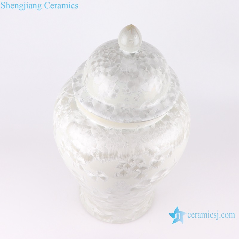RYYX10 new white crystal glaze ceramic ginger jar
