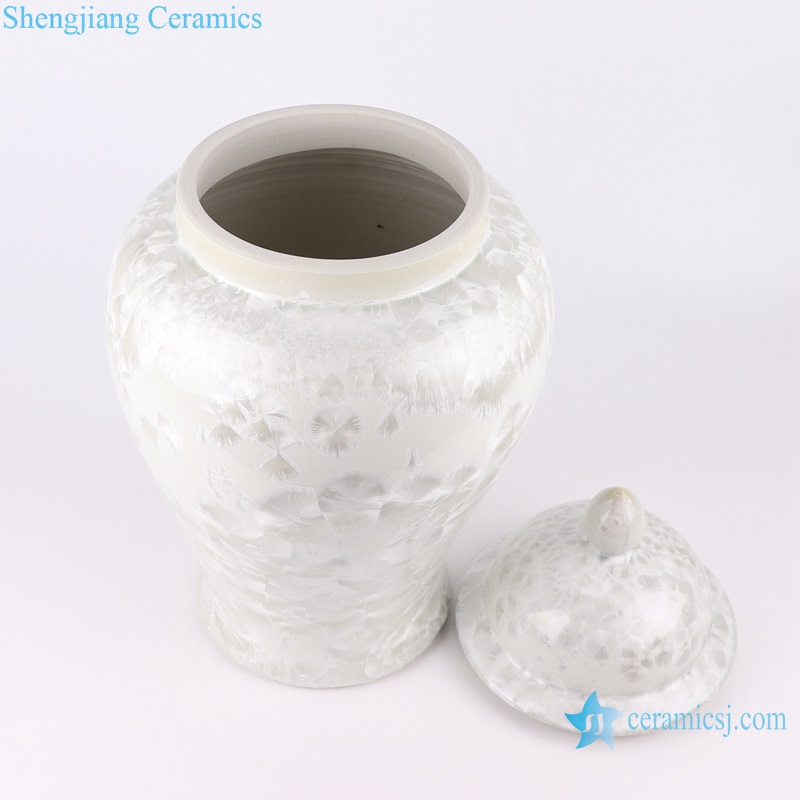 RYYX10 new white crystal glaze ceramic ginger jar