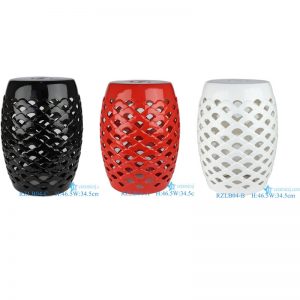 RZLB04-A-B-C plain color red black white color ceramic porcelain stool cool pier