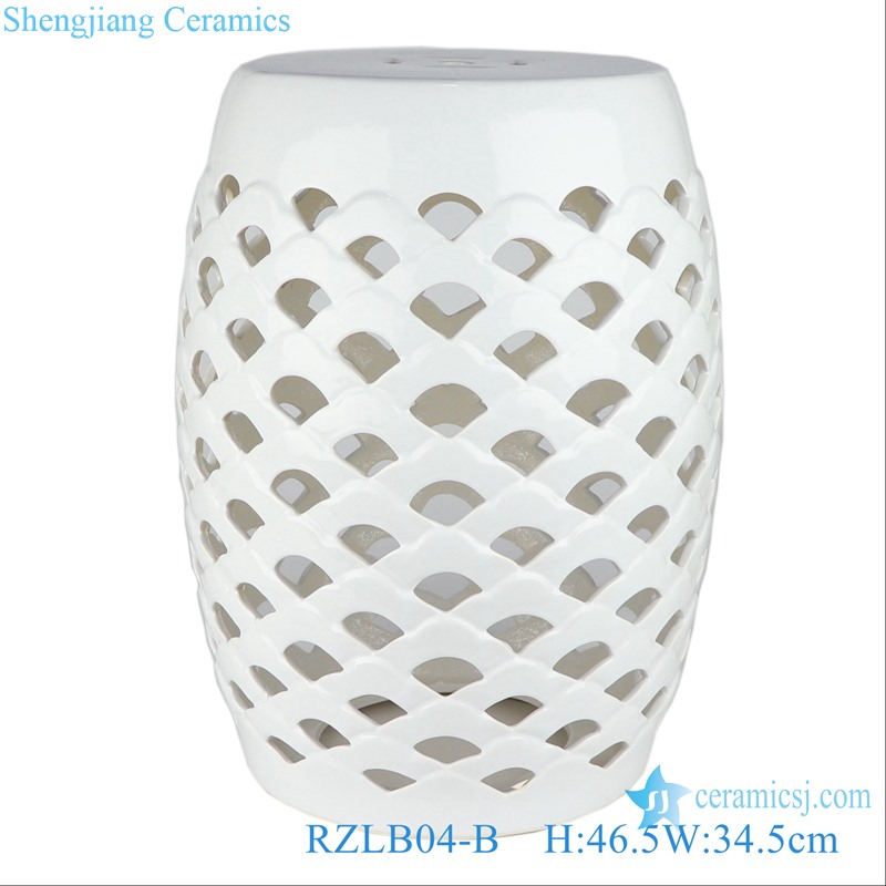 RZLB04-A-B-C plain color red black white color ceramic porcelain stool cool pier