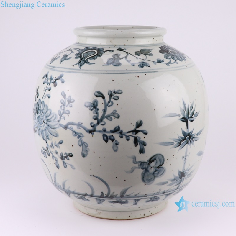 RZOX21-A Jingdezhen Ancient Sunflower design Ancient Storage Pot Urn Vases Jars