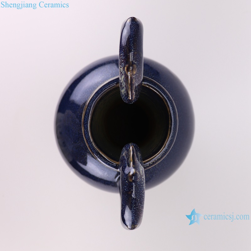 RZSC48 Deep blue dragon ear-biting flask