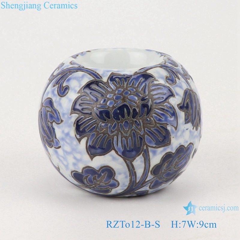 RZTo12-A-B-C-D-E Unique Jingdezhen Blue and White Ceramic Candle Holder