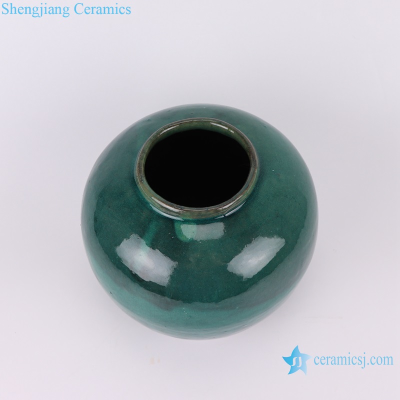 RZUB01-A color glaze turquoise emerald color ceramic porcelain vase