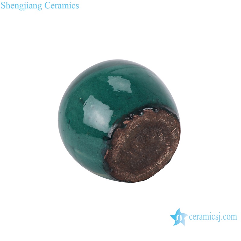 RZUB01-A color glaze turquoise emerald color ceramic porcelain vase