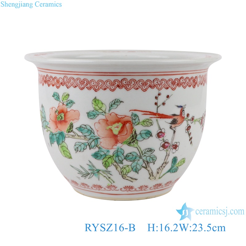 RYSZ16-A-B-C-D-E Jingdezhen hand painted famille rose porcelain planter