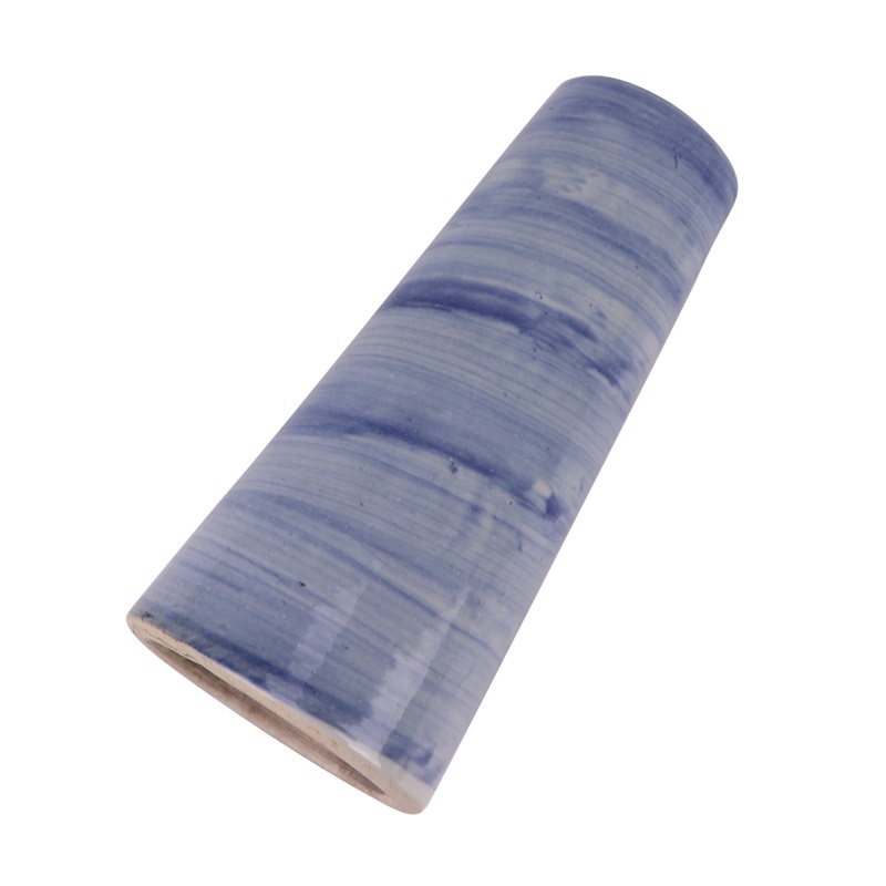 RZPI74 Blue and white Porcelain Striped Straight cylinder Small Ceramic Vase