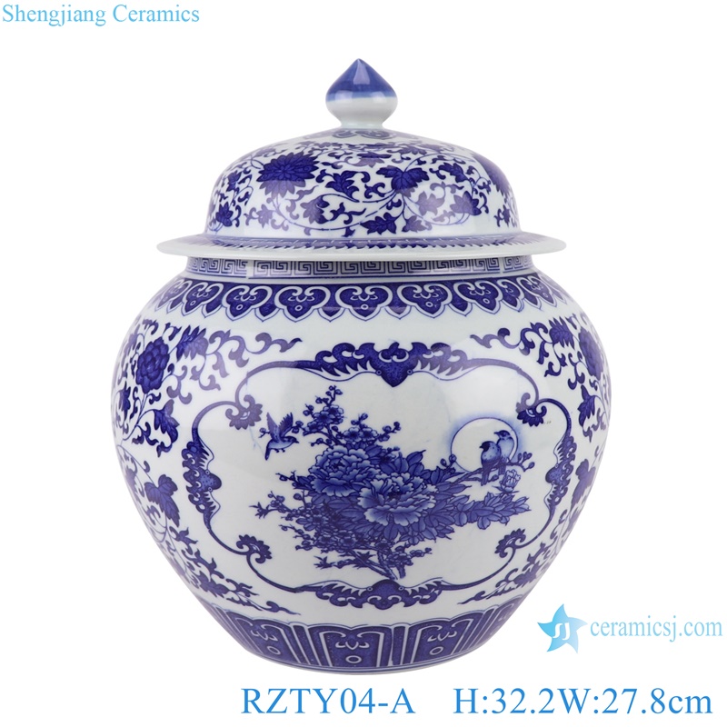 RZTY04-A-B Jingdezhen good price blue and white porcelain jar