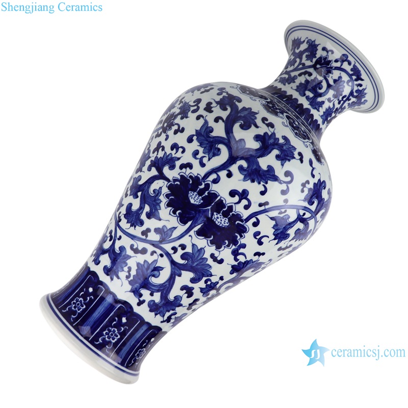 RXAL01/RXAL02/RXAL03 Blue and White Jingdezhen Porcelain Twisted flower Ceramic tabletop Vase