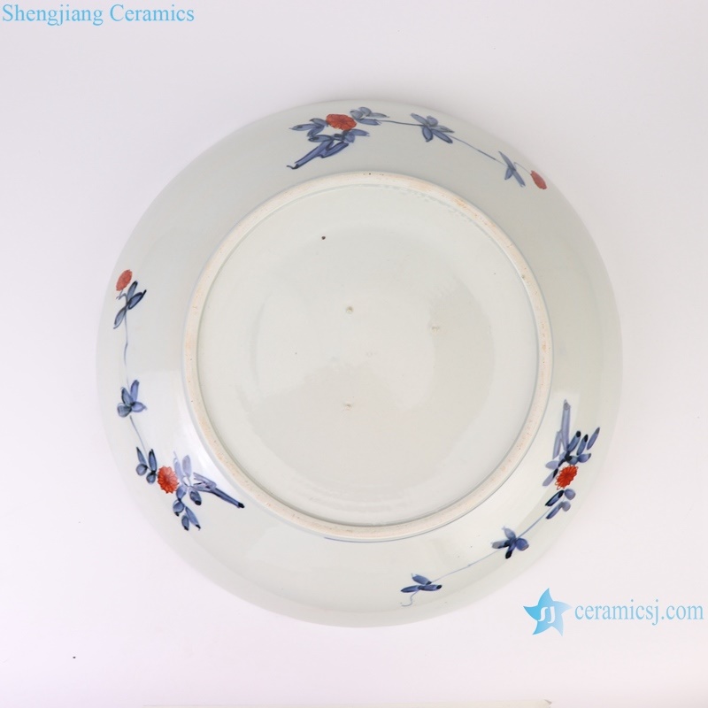 RZQF23-25-27-28-29-30-31-32 colorful hand painted imari round shape ceramic big plate