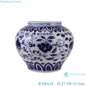 RXBA10 Jingdezhen hand painted blue and white flower pattern ceramic vase