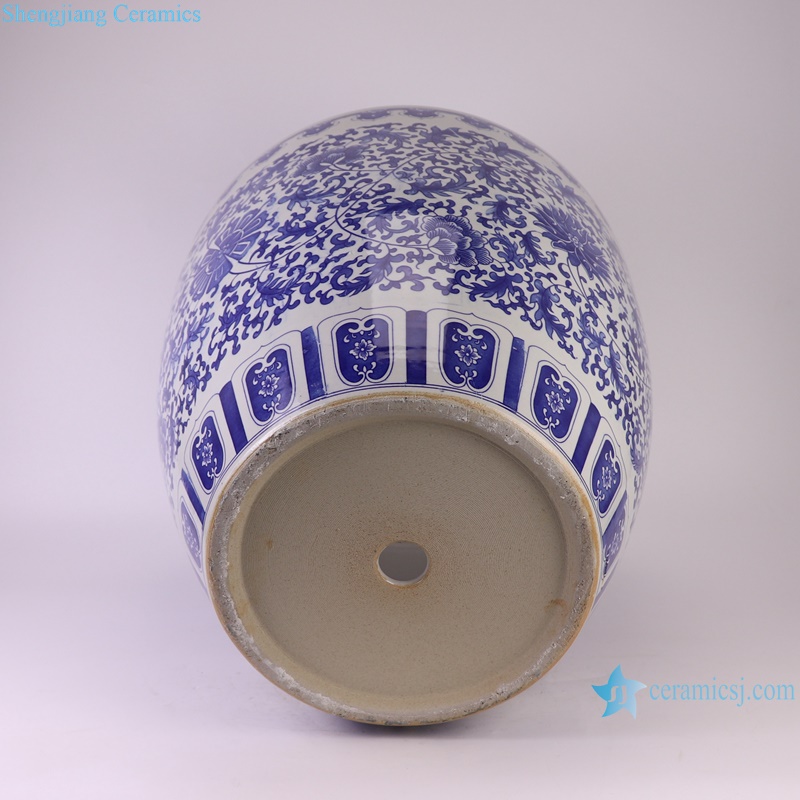 RXBE01 Jingdezhen hand painted interlocking branch pattern big ceramic planter porcelain tank
