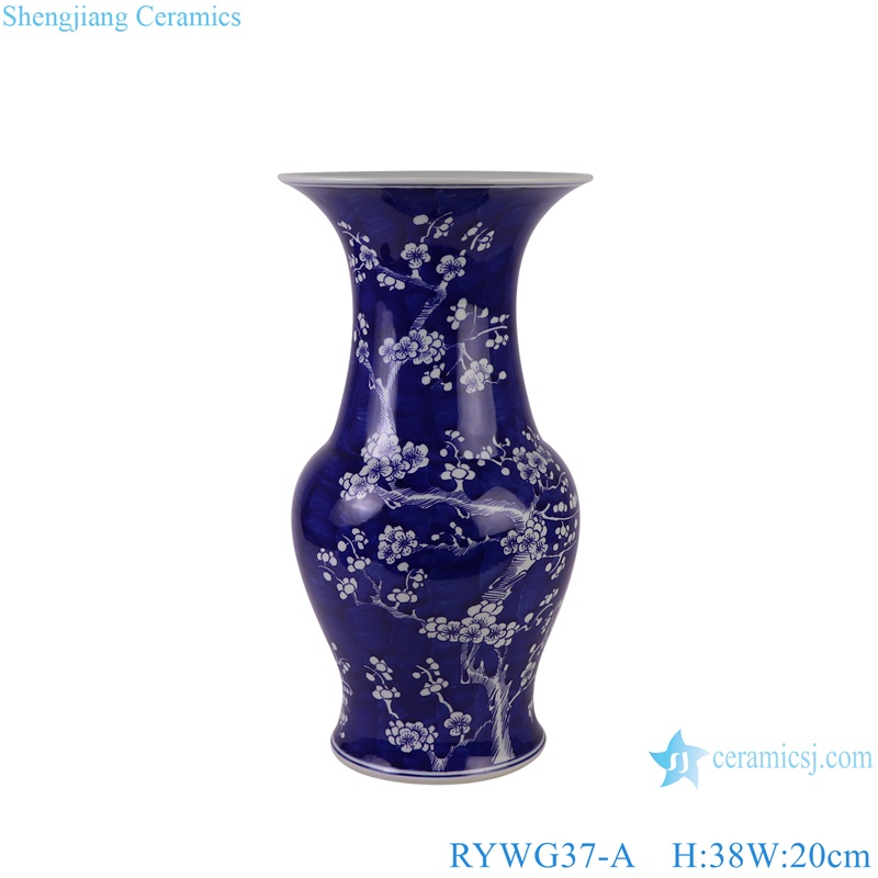 RYWG37-A Jingdezhen hand painted blue and white ice plum pattern porcelain vase