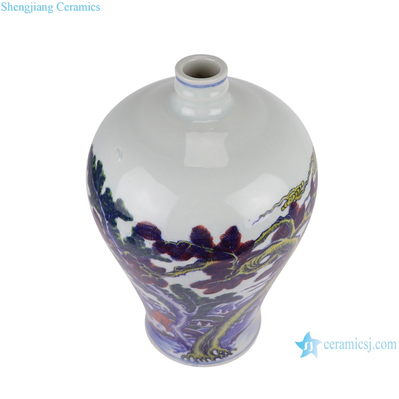 RYYC11 Jingdezhen Blue and White Porcelain Contending colors Landscape pattern character Ceramic Decorative flower vase