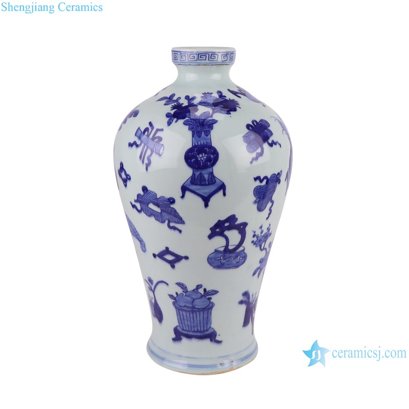 RYYC12 Blue and White Porcelain Antique Bogut Design Ceramic flower vase for home decoration