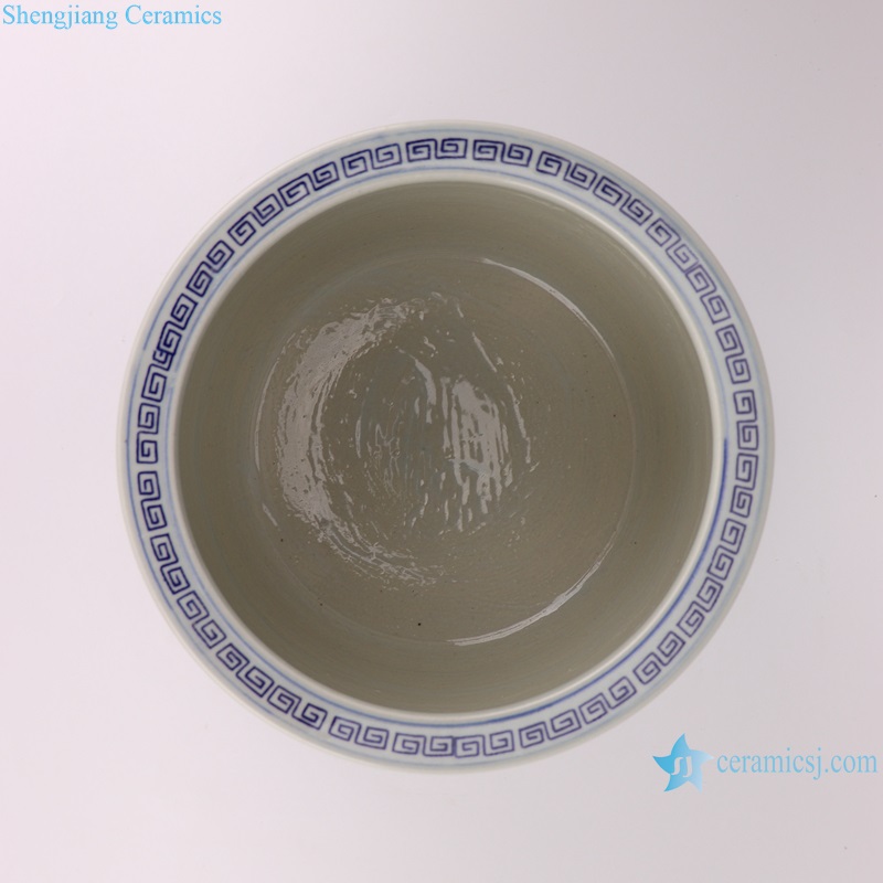 RYYC19-A-B Jingdezhen Blue and White Colorful Dragon Character Design Ceramic Incense burner Pen Holder flower Pot