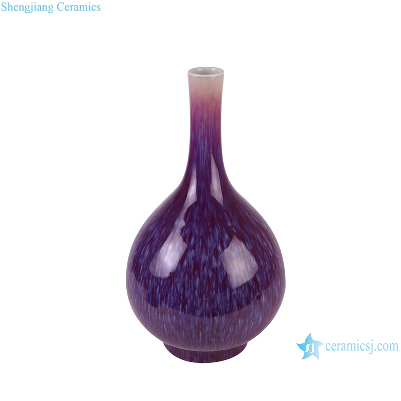 RZCO02-RZCO13 Jindezhen Unique Craft Oxblood Purple dot Decorative Porcelain Flower vase