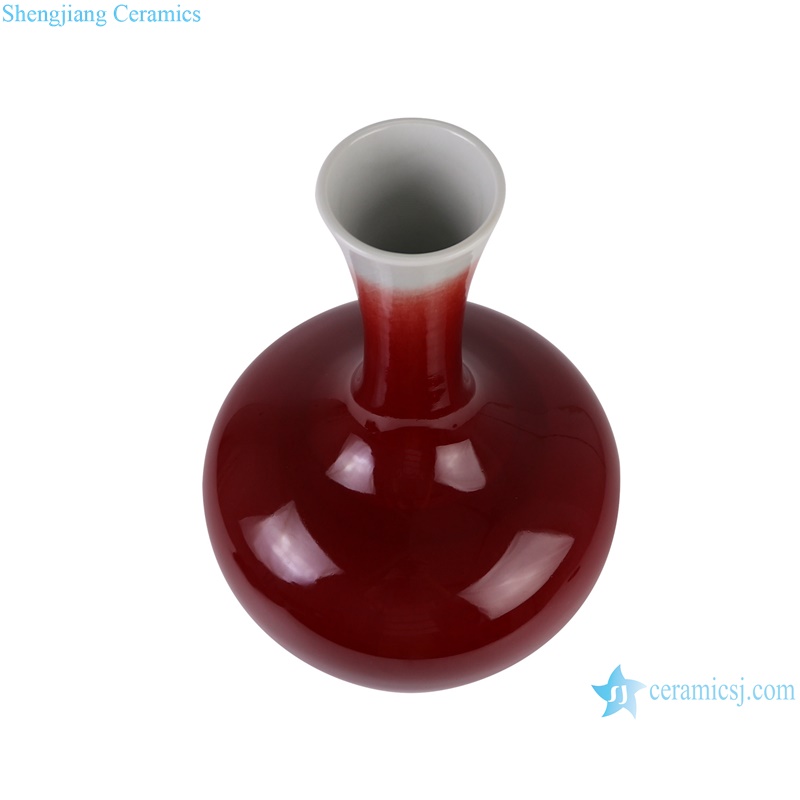 RZCO04-RZCO06 Oxblood Color Glazed Jingdezhen Porcelains Ceramic Decorative Flower vase for Home decoration
