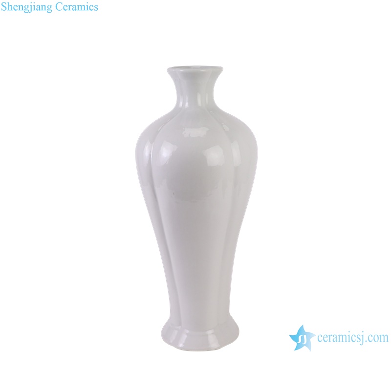 RZGY1-Series White Color Glazed Different Shapes Decorative Porcelain Tabletop Flower vase