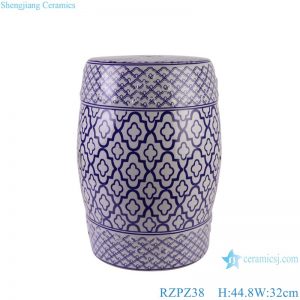 RZPZ38 blue and white flower pattern ceramic stool
